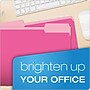 Pendaflex Recycled File Folder, 1/3-Cut Tab, Assorted, Letter Size, Pink/Light Pink, 100/Box (152 1/3 PIN)~#|#~m005168112_sc7