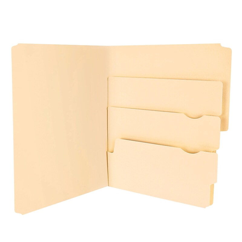 Pendaflex Divide It Up® File Folders, Letter Size, Manila, 12/Pack (10771) image 1