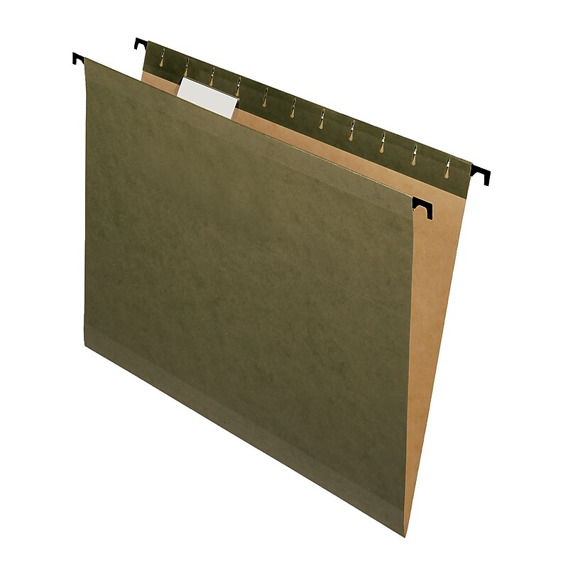 Pendaflex SureHook® 5-Tab Hanging File Folders, Letter Size, Green, 20/Box (6152 1/5) image 1