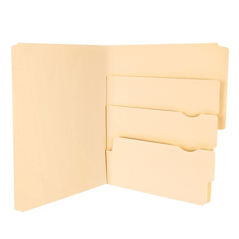 Pendaflex Recycled File Folder, 1/3-Cut Tab, Assorted, Letter Size, Manila, 24/Pack (10770) image 1