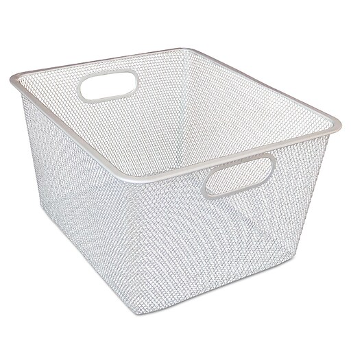 Shop Staples for Alera® Wire Mesh Nesting Shelving Baskets, Silver, 2/Set