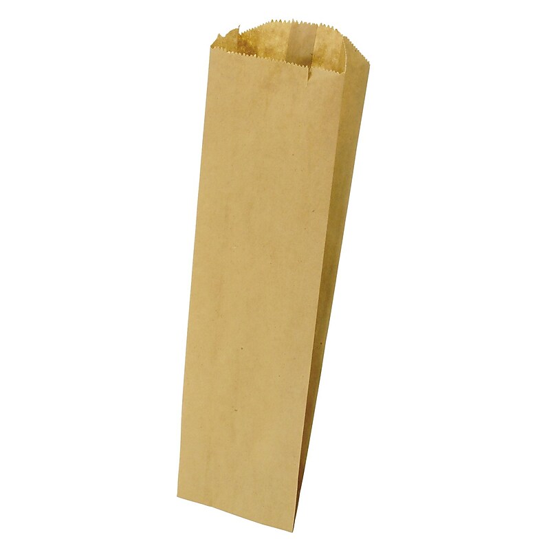 General Pint Paper Liquor Bag, 35lb Kraft, Standard 3 3/4 X 2 1/4 X 11 1/4, 500 Bags image 1