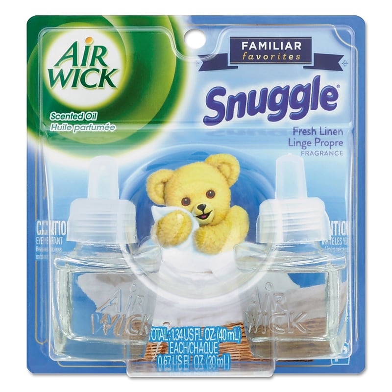 Air Wick Scented Oil Twin Refill, Snuggle Fresh Linen, 0.67 Oz 2/pack image 1