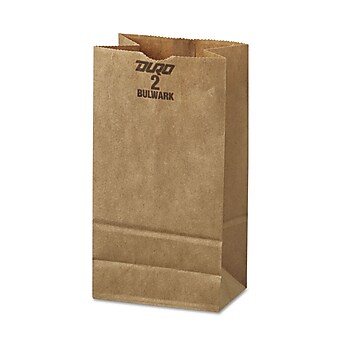 General #2 Paper Grocery, 52lb Kraft, Extra-Heavy-Duty 4 5/16x2 7/16 X7 7/8, 500 Bags