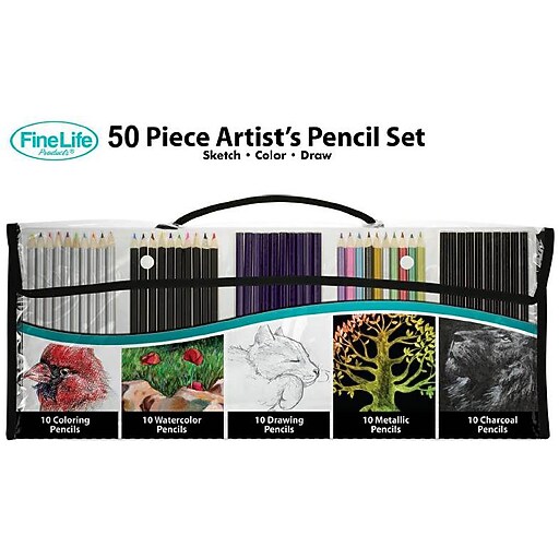 50 Artist Pencils Set in Bag at Staples
