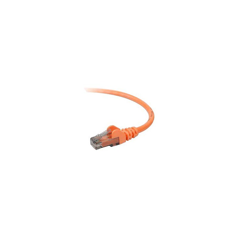 Belkin™ A3L980 1' Orange RJ-45 to RJ-45 Male/Male Cat6 Snagless Ethernet Patch Cable image 1