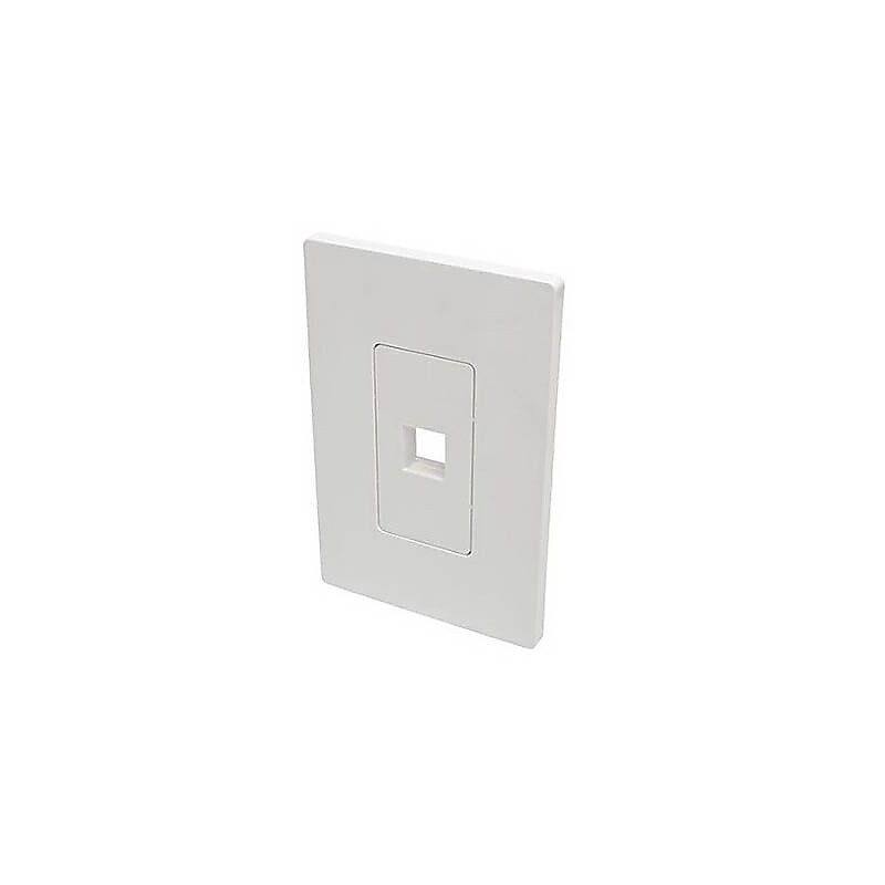 Tripp Lite Polycarbonate 1 Port Single-Gang Universal Keystone Wallplate, White (N080-101) image 1