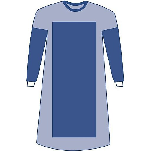 Medline Sterile PolyReinforced ExtraLong Sirus Surgical Gowns Blue