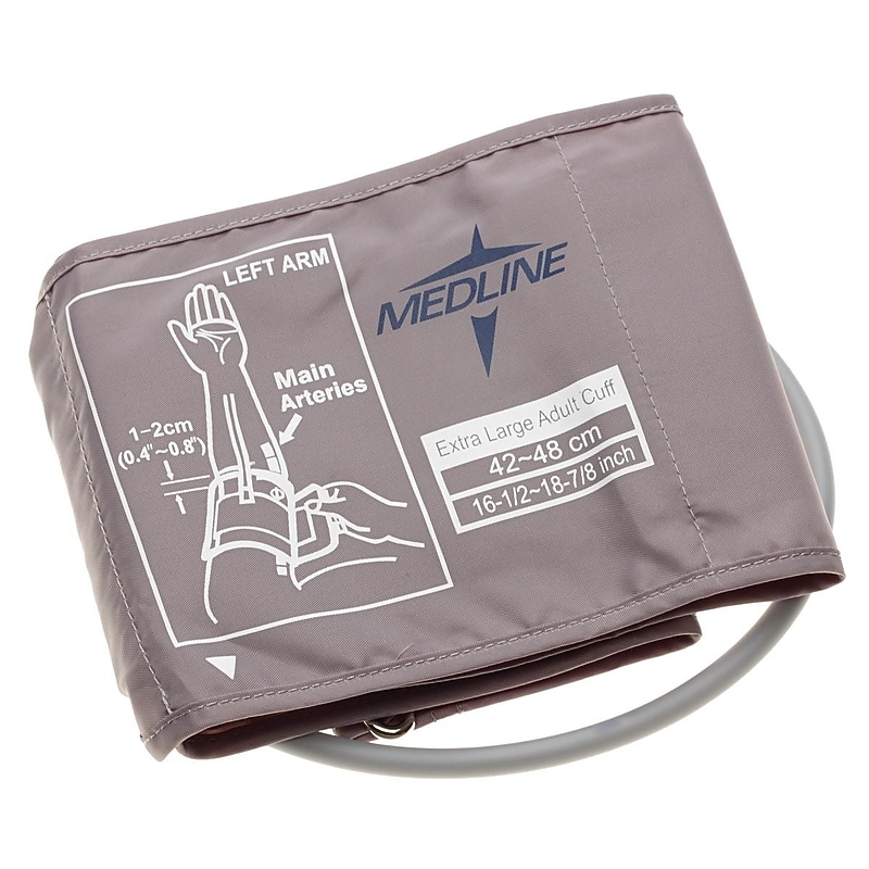 Medline Blood Pressure Cuff, XL Adult Arm, Gray (MDS9973) image 1