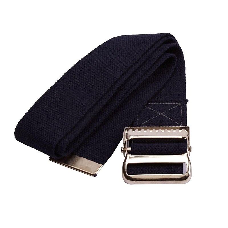 Medline 60" Gait Belts, Washable Cotton Material, Black (MDT821203B) image 1