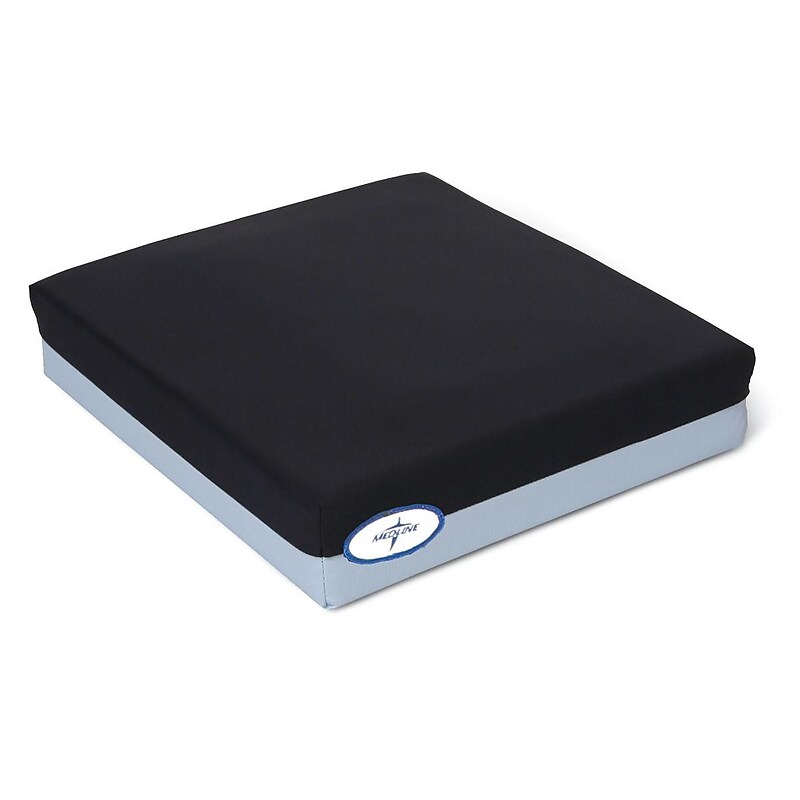 Medline Gel Foam Cushions, Black, 4/Carton (MSCPRC31816CR) image 1
