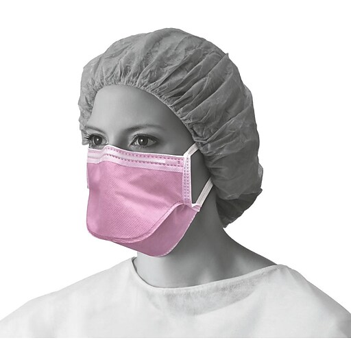 Medline FluidResistant ChamberStyle Face Masks Purple 50/Box