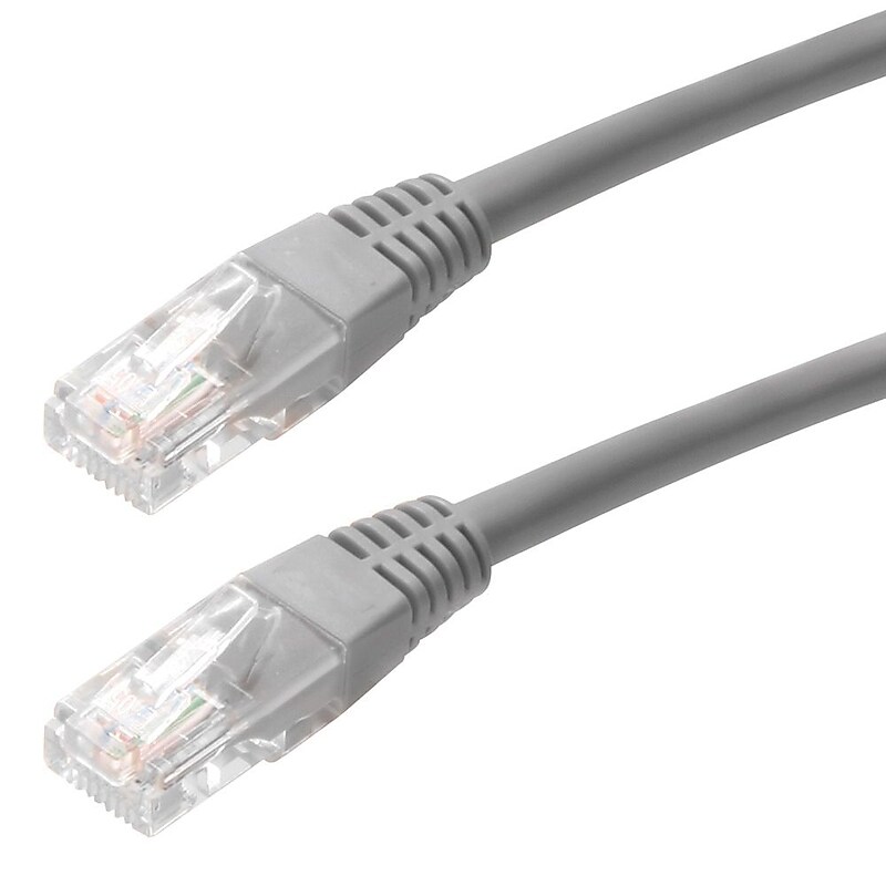4XEM™ 6' Gray RJ-45 to RJ-45 Male/Male Cat5e UTP Network Patch Cable image 1