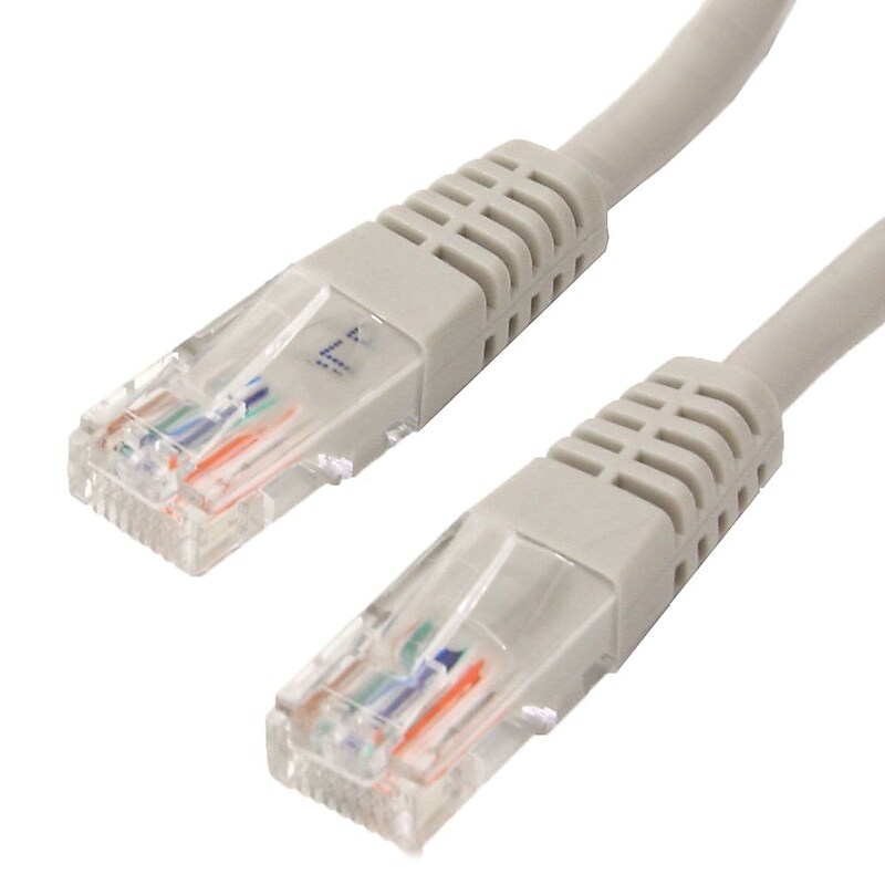 4XEM™ 1' Gray RJ-45 to RJ-45 Male/Male Cat6 UTP Network Patch Cable image 1
