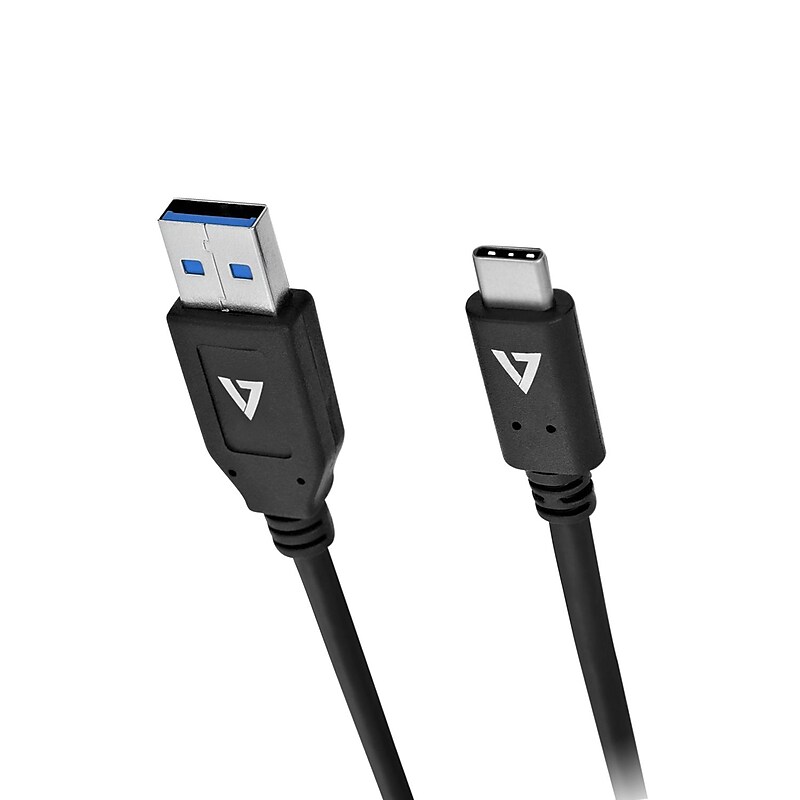 V7® 3' USB 2.0 Type A to Type C Data Transfer Cable, Black image 1