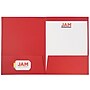 JAM Paper 2-Pocket Textured Linen Business Folders, Red, 25/Pack (386LREA)~#|#~m005206652_sc7