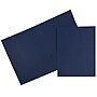 JAM Paper 2-Pocket Textured Linen Business Folders, Navy Blue, 25/Pack (386LNAA)~#|#~m005206661_sc7