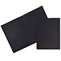 JAM Paper 2-Pocket Linen Portfolio Folder, Black, 6/Pack (99594d)~#|#~m005206667_sc7