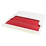 JAM Paper A7 Foil Lined Invitation Envelopes, 5.25 x 7.25, White with Red Foil, 25/Pack (83065)~#|#~m005223353_sc7