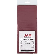 JAM Paper® Gift Tissue Paper, Burgundy, 10 Sheets/Pack (1155680)