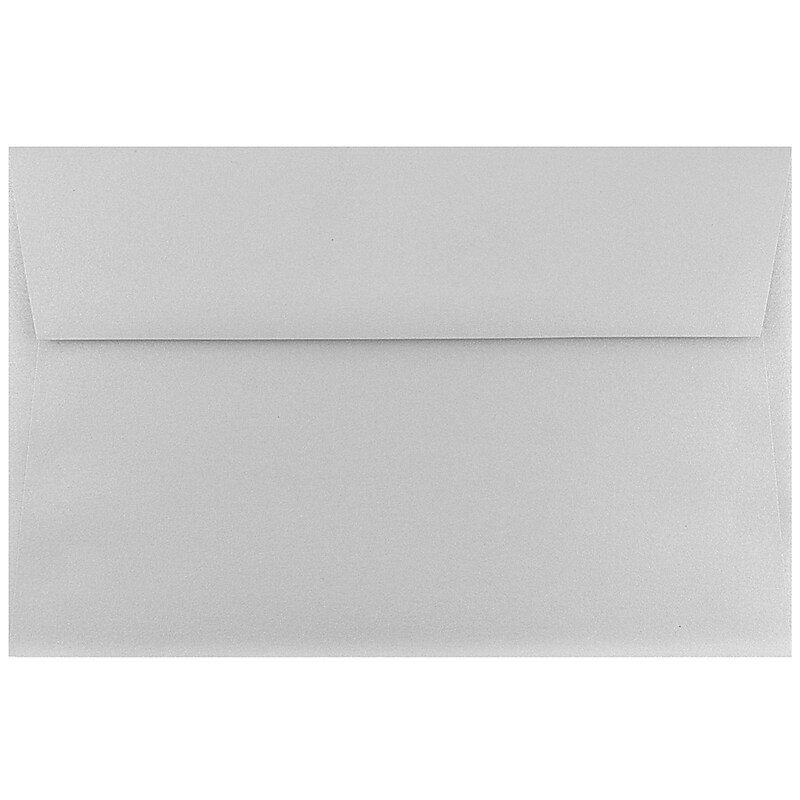 JAM Paper A9 Metallic Invitation Envelopes, 5.75 x 8.75, Stardream Silver, 50/Pack (211817120I) image 1