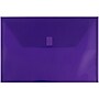 JAM Paper® Plastic Envelopes with Hook & Loop Closure, Legal Booklet, 9.75 x 14.5, Purple, 12/Pack (235827779)~#|#~m005223538_sc7