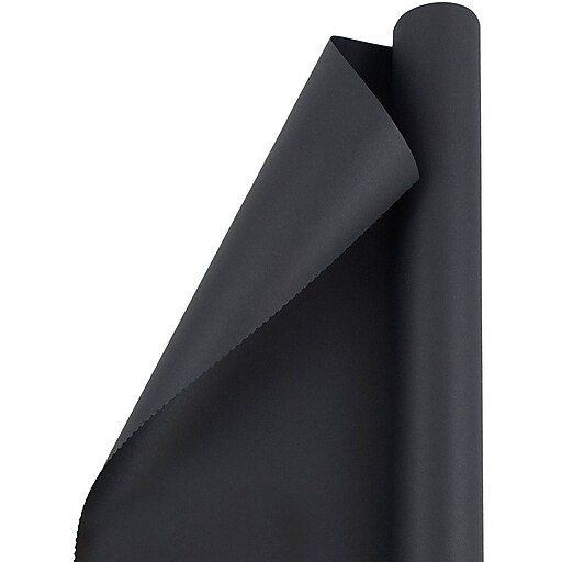 JAM Paper® Gift Wrapping Paper, 25 sq. ft., Matte Black, Sold