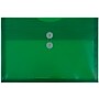 JAM Paper® Plastic Envelopes with Button and String Tie Closure, Legal Booklet, 9.75 x 14.5, Green, 12/Pack (219B1GR)~#|#~m005223701_sc7