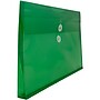 JAM Paper® Plastic Envelopes with Button and String Tie Closure, Legal Booklet, 9.75 x 14.5, Green, 12/Pack (219B1GR)~#|#~m005223703_sc7