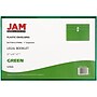 JAM Paper® Plastic Envelopes with Button and String Tie Closure, Legal Booklet, 9.75 x 14.5, Green, 12/Pack (219B1GR)~#|#~m005223705_sc7