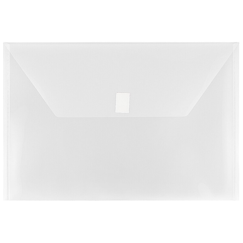 Jam Paper Plastic File Pocket, Legal Size, Clear, 12/Pack (219V0CL) image 1