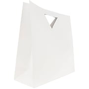 JAM Paper® Heavy Duty Die Cut Gift Bag, Large, 15 x 5 1/2 x 15, White, Sold Individually (895DCWH)