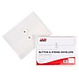 JAM Paper® Plastic Envelopes with Button and String Tie Closure, Index Booklet, 5.5 x 7.5, Clear, 12/Pack (920B1CL)~#|#~m005223797_sc7