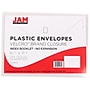 JAM Paper® Plastic Envelopes with Hook & Loop Closure, Index Booklet, 5.5 x 7.5, Clear, 12/Pack (920V0CL)~#|#~m005223799_sc7