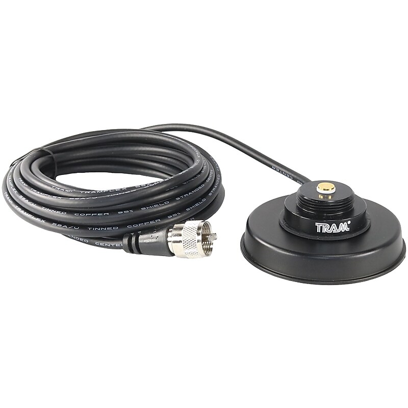 Tram 1235 3 1/4" Magnet with NMO Mounting, 17ft Cable with PL-259 image 1