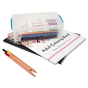 Advantus Large Pencil Box, 152 x Crayon, 100 x Pencil, 50 x Pen, 30 x Marker, Stackable, Plastic, Clear, 1