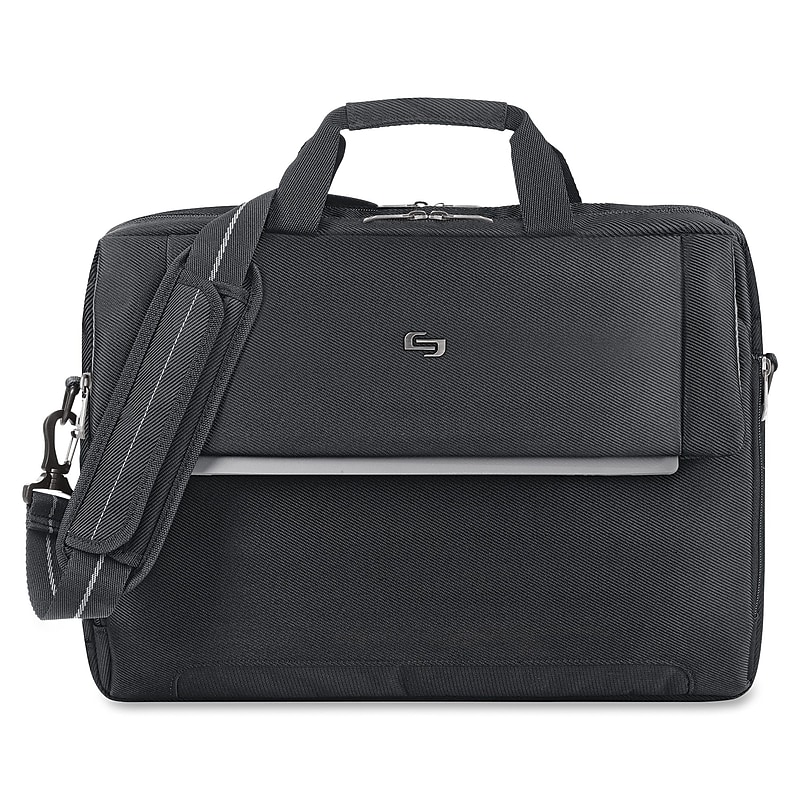 Solo New York Midtown Laptop Briefcase, Black Polyester (LVL330-4) image 1