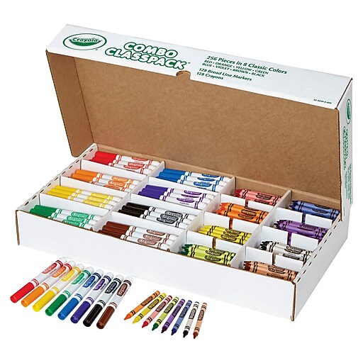 Crayola Crayon/Marker Set, Assorted Colors, 256/Carton (523349) at Staples
