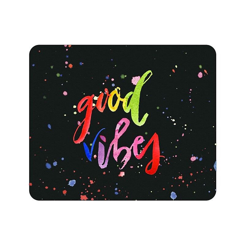 OTM Essentials Prints Mouse Pad, Good Vibes Splatter (OP-MPV1BM-A-59) image 1