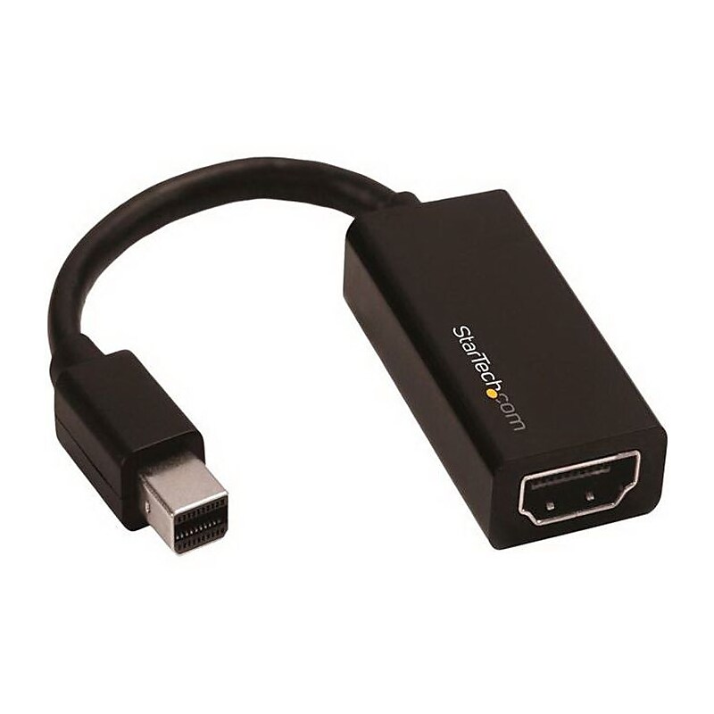 StarTech.com® MDP2HD4K60S Mini DisplayPort to HDMI Male/Female Audio/Video Adapter, Black image 1