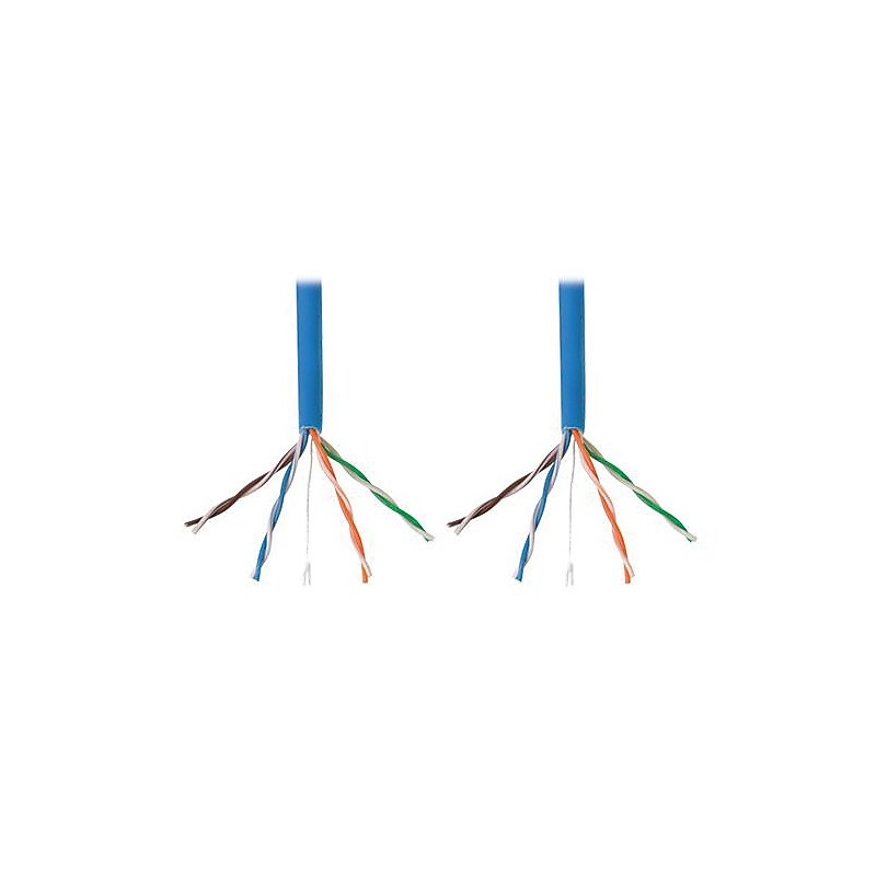 Tripp Lite N022-01K-BL 1000' Blue Cat5e 350 MHz Bulk Solid-Core PVC Cable image 1