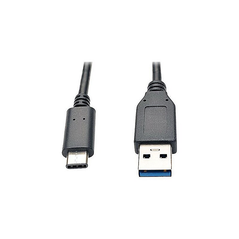 Tripp Lite U428-003-G2 3' USB 3.1 Type C to USB 3.1 Type A Male/Male Data Transfer Cable, Black image 1