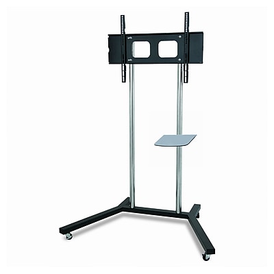 tv stands on wheels - TygerClaw Mobile TV Stand With Free-Moving Wheels and Brake (LCD8005BLK)