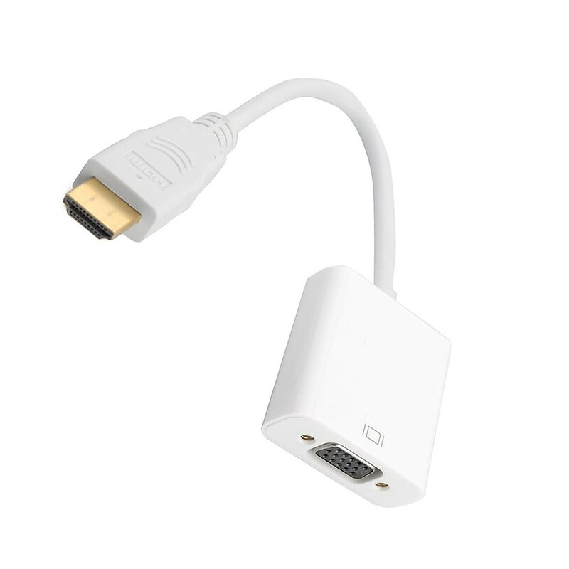 4XEM™ 4XHDMIVGAFA HDMI to VGA Male/Female Adapter Cable, White image 1