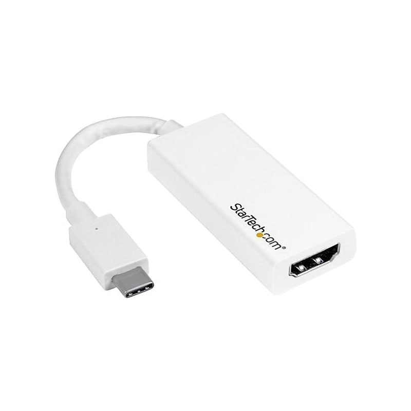 StarTech USB Type-C to HDMI Male/Female Adapter, White (CDP2HD4K60W) image 1