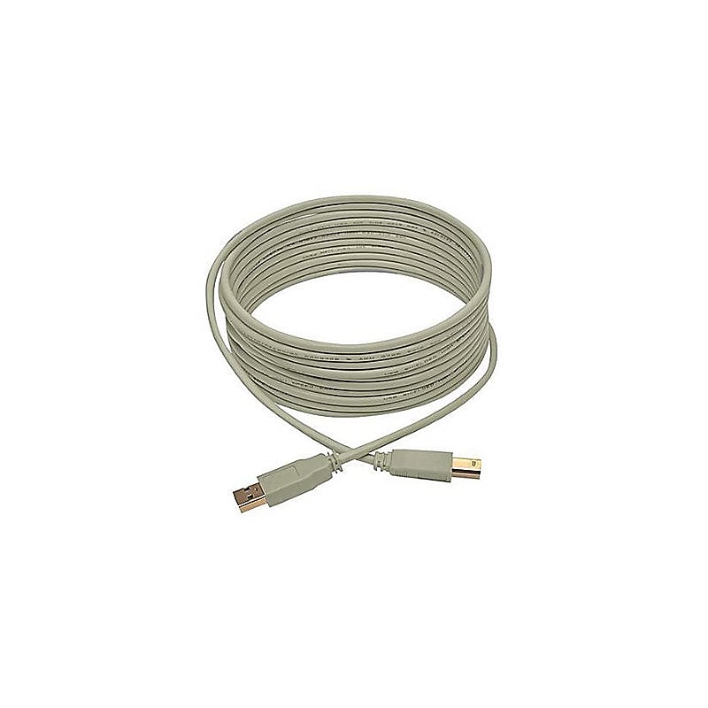 Tripp Lite U022 15' USB 2.0 Type-A to Type-B Male/Male Data Transfer Cable, Beige (U022-015-BE) image 1
