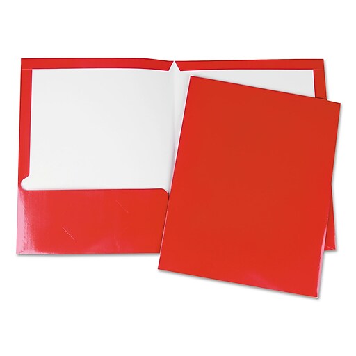 Shop Staples for Universal® Laminated TwoPocket Folder, 11 x 8 1/2