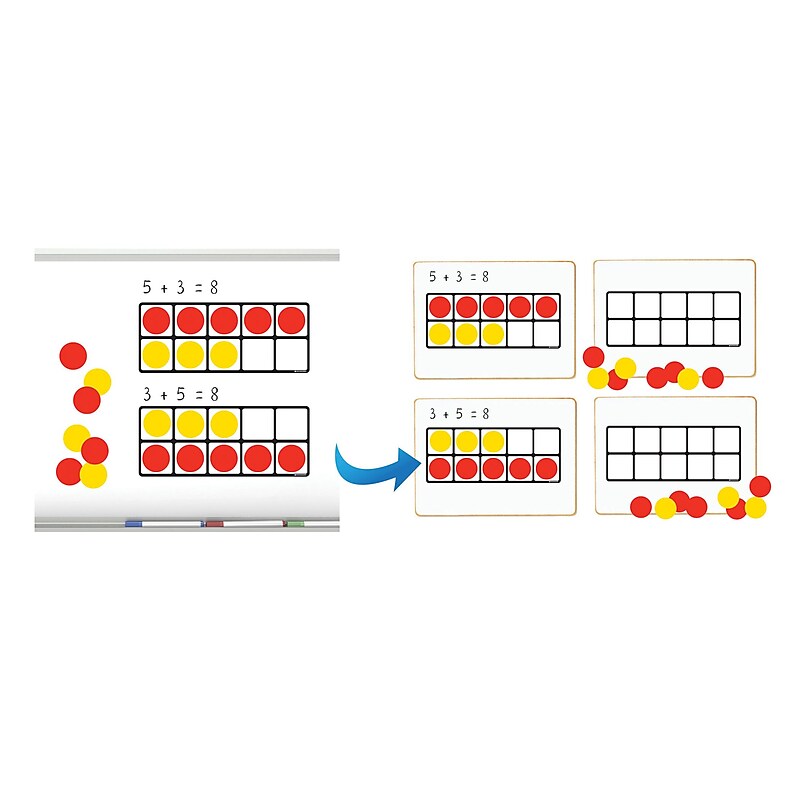Dowling Magnets Ten Frames Magnet Set Math Magnetic Cut Outs, Set image 1