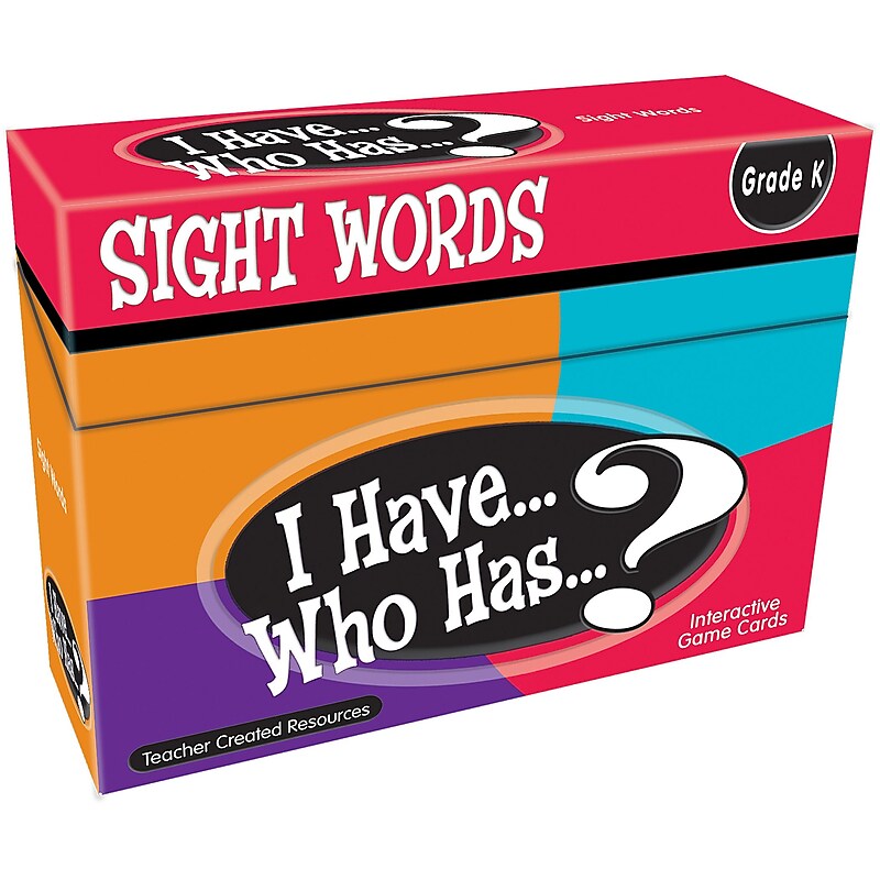 Teacher Created Resources I Have, Who Has Sight Words Game, Grade K (TCR7868) image 1