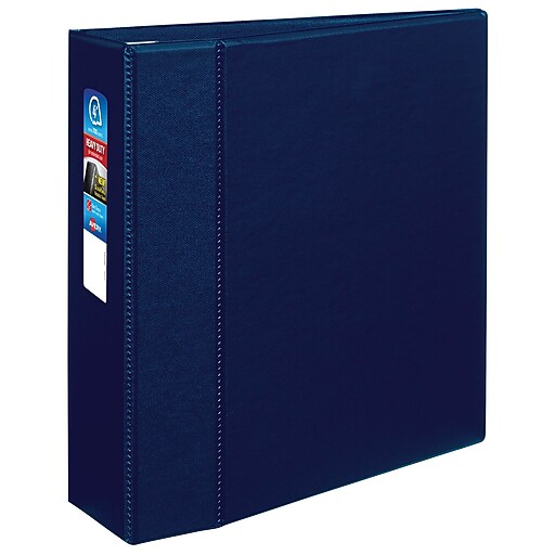 Avery HeavyDuty 4" 3Ring NonView Binder, Navy Blue (79824) at Staples